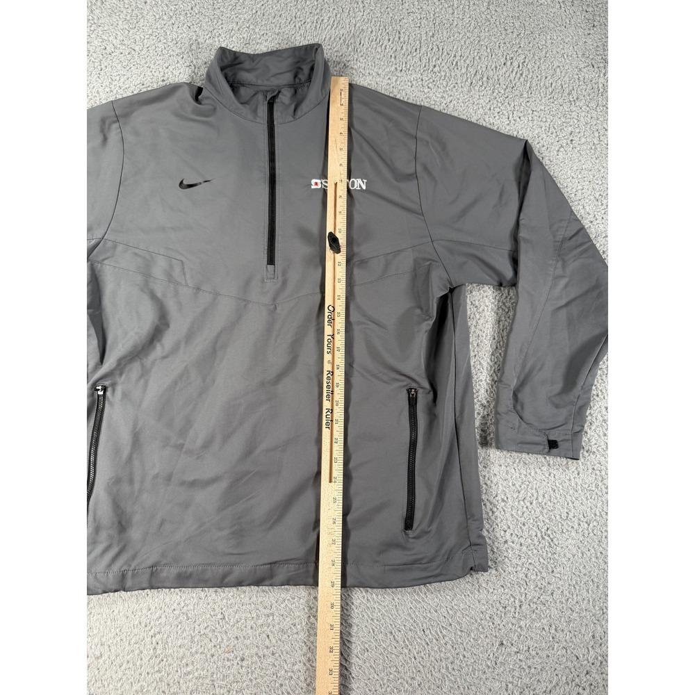 Nike Seton Jacket Mens Large Gray Quarter Zip Windbreaker NCAA Baseball Pullover - Picture 7 of 15